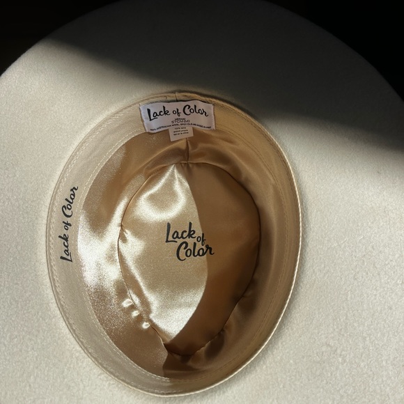 Lack of Color Cream Australian Wool Rust Velvet Wide Brim Hat - Picture 2 of 4